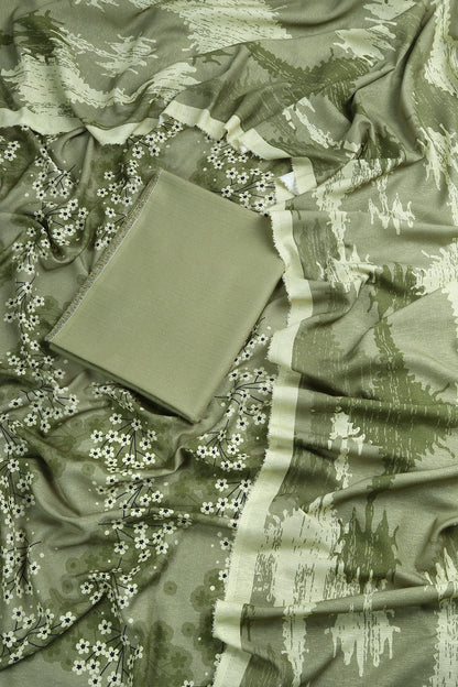 3 Piece - Digitally Printed Silk Karandi - WD1707