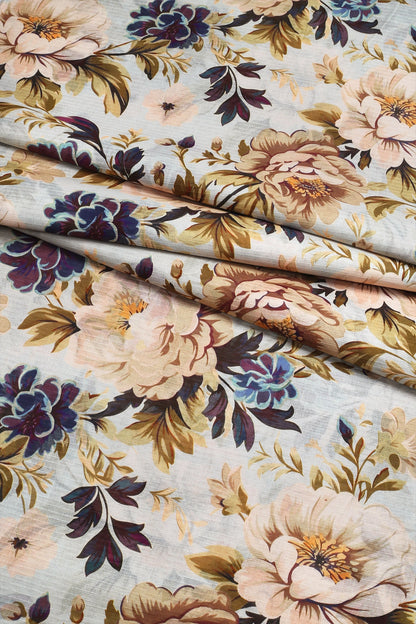 3 Piece - Digitally Printed Doriya Lawn - D1813