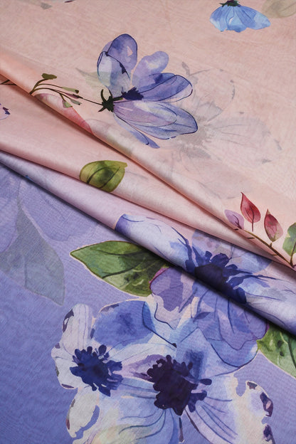 3 Piece - Digitally Printed Doriya Lawn - D1814