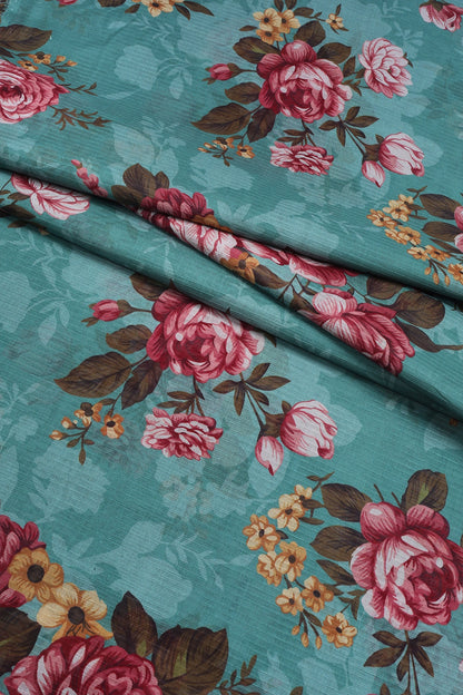 3 Piece - Digitally Printed Doriya Lawn - D1817