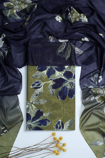 3 Piece - Digitally Printed Doriya Lawn - D1818