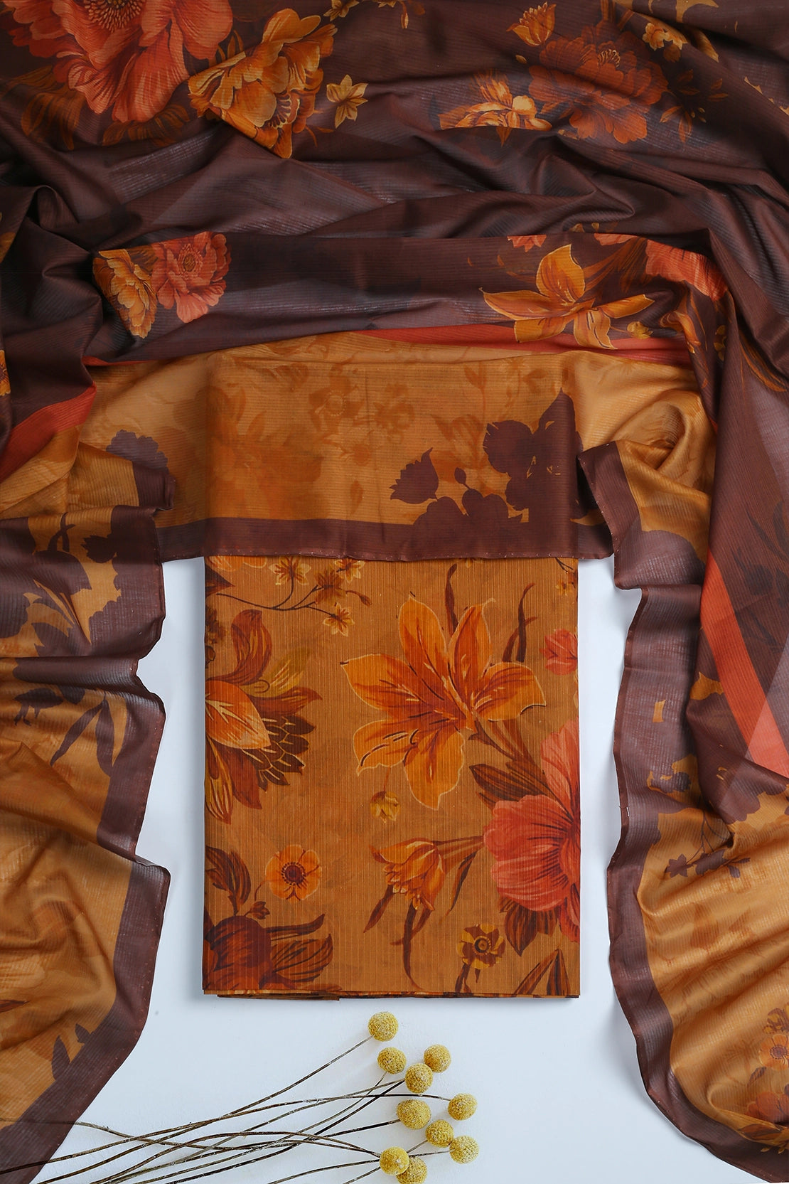 3 Piece - Digitally Printed Doriya Lawn - D1819
