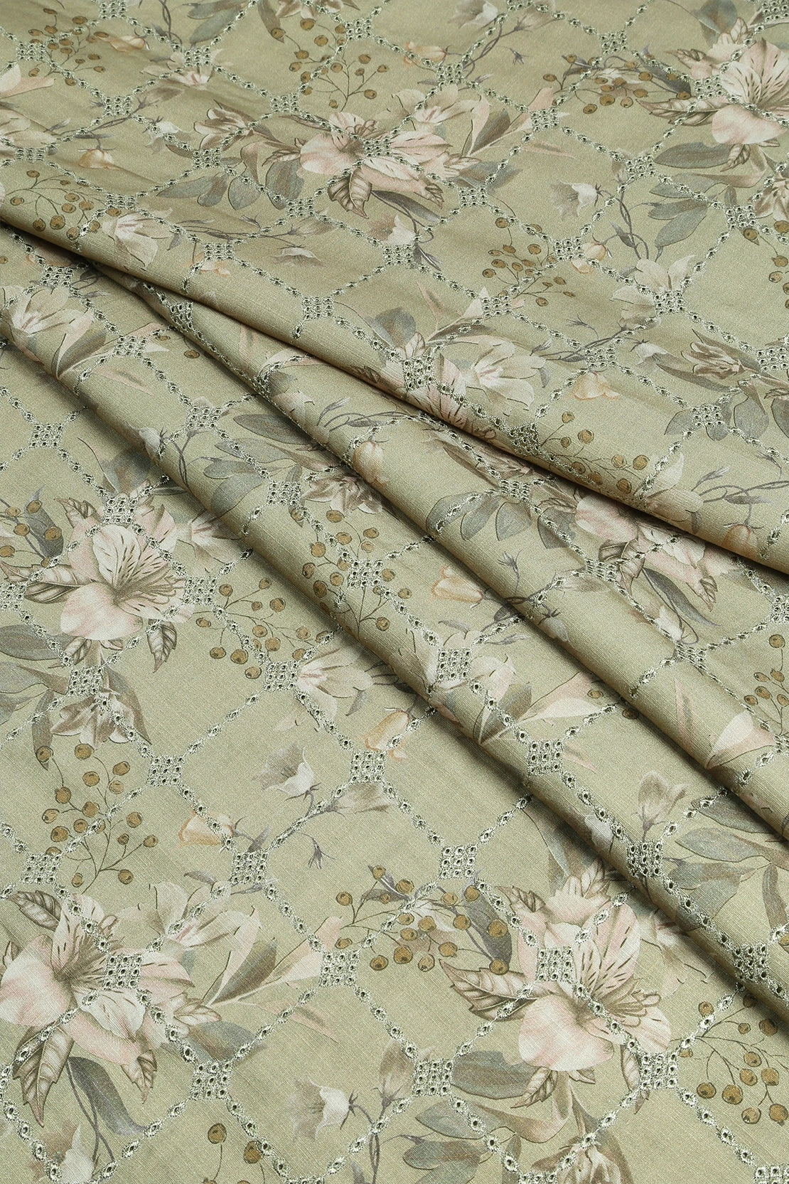 3 Piece - Embroidered Linen Slub - WD1802