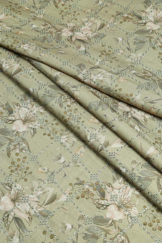 3 Piece - Embroidered Linen Slub - WD1802