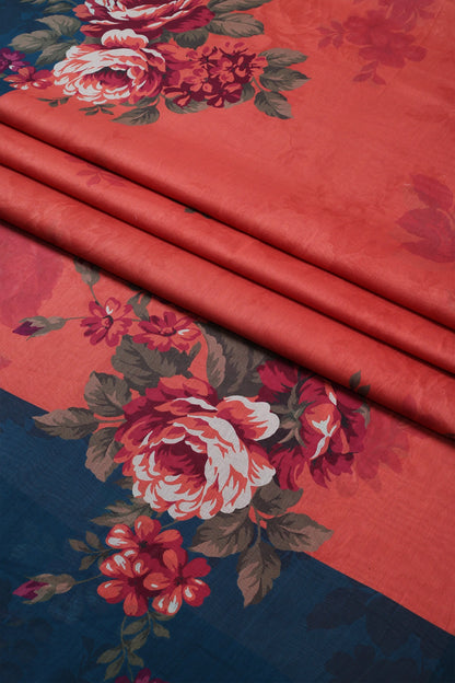 3 Piece - Digitally Printed Doriya Lawn - D1807