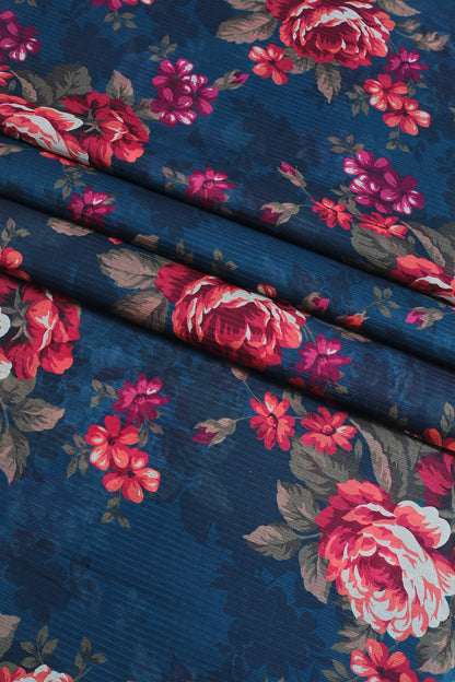 3 Piece - Digitally Printed Doriya Lawn - D1807