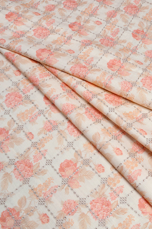 3 Piece - Embroidered Linen Slub - WD1805