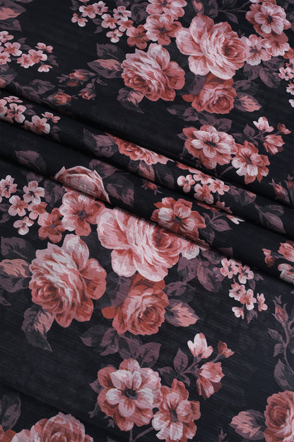 3 Piece - Digitally Printed Doriya Lawn - D1809