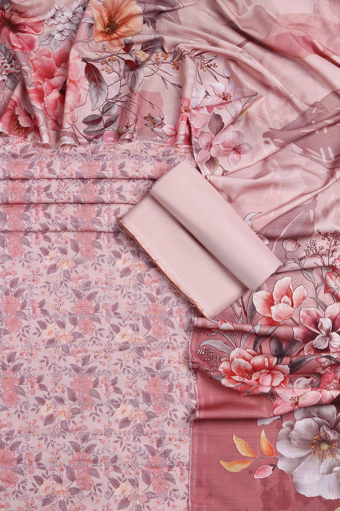 3 Piece - Embroidered Linen Slub - WD1806