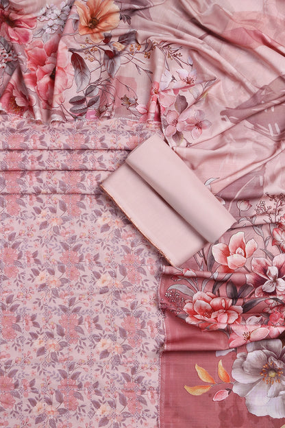 3 Piece - Embroidered Linen Slub - WD1806