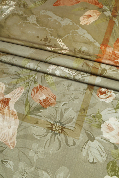 3 Piece - Embroidered Linen Slub - WD1809