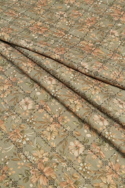 3 Piece - Embroidered Linen Slub - WD1809