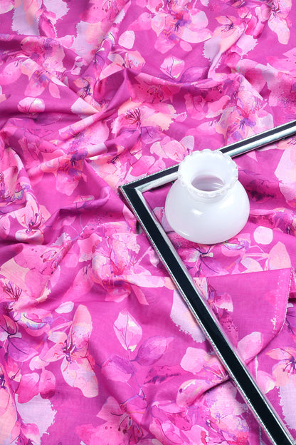 2 Piece - Digitally Printed Slub Lawn - F2 - D2305