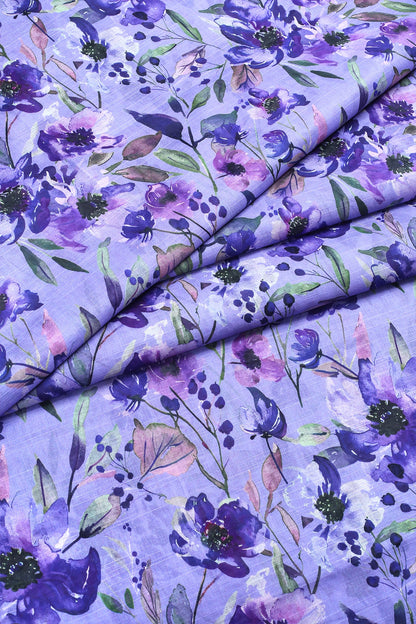 2 Piece - Digitally Printed Slub Lawn - F2 - D2306