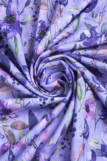 2 Piece - Digitally Printed Slub Lawn - F2 - D2306