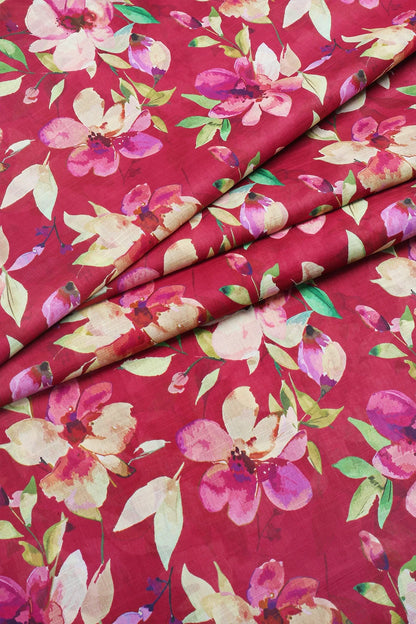 2 Piece - Digitally Printed Slub Lawn - F2 - D2307
