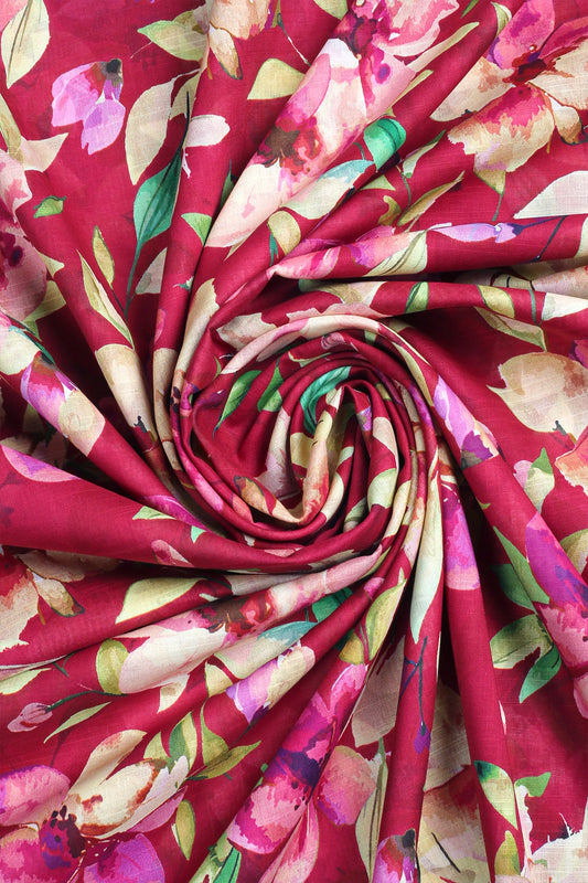 2 Piece - Digitally Printed Slub Lawn - F2 - D2307