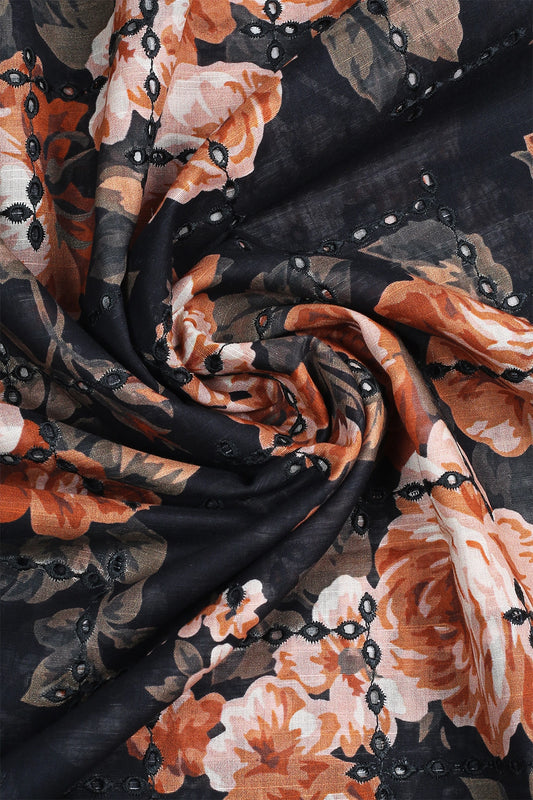 2 Piece - Embroidered Slub Lawn - F4 - D2401