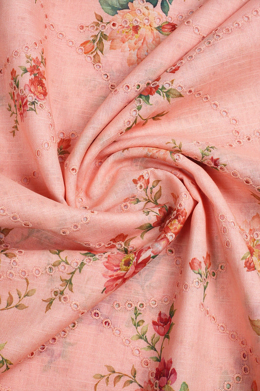 2 Piece - Embroidered Slub Lawn - F4 - D2402