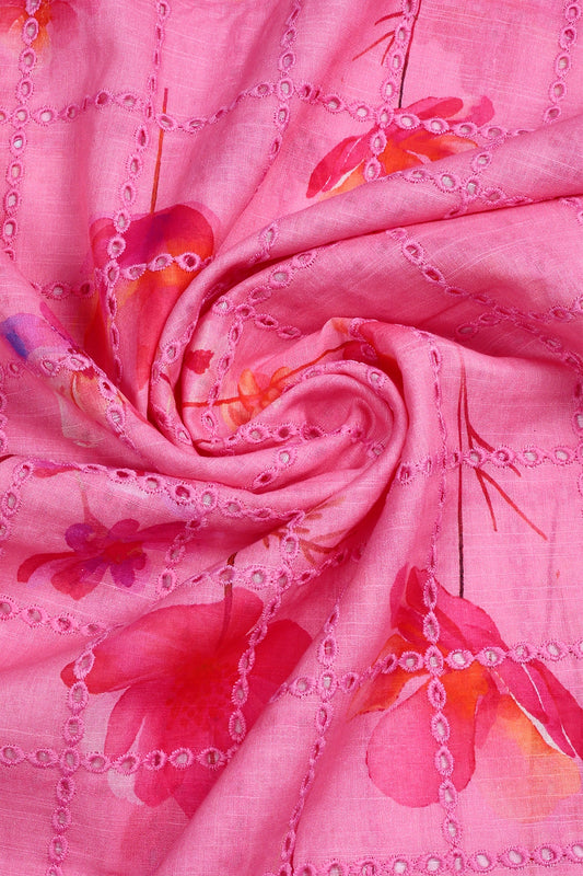 2 Piece - Embroidered Slub Lawn - F4 - D2404