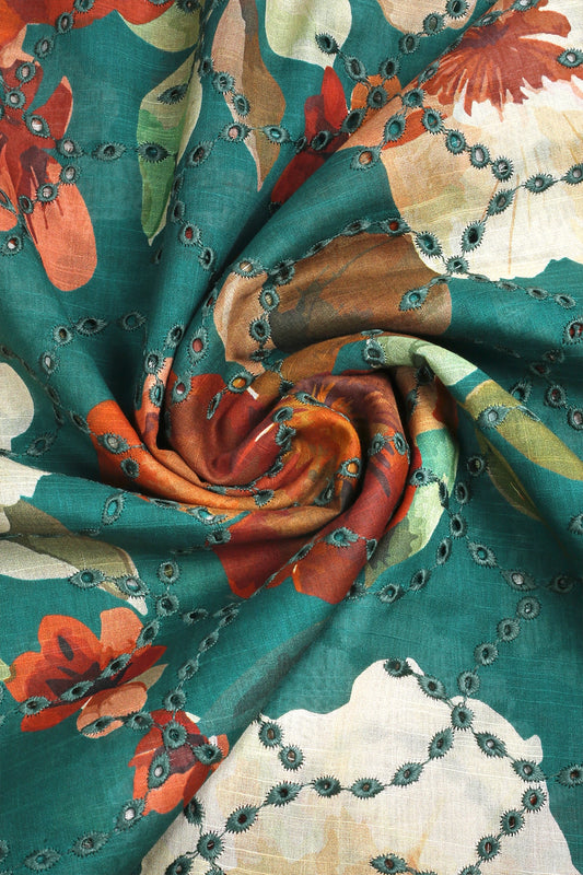 2 Piece - Embroidered Slub Lawn - F4 - D2406