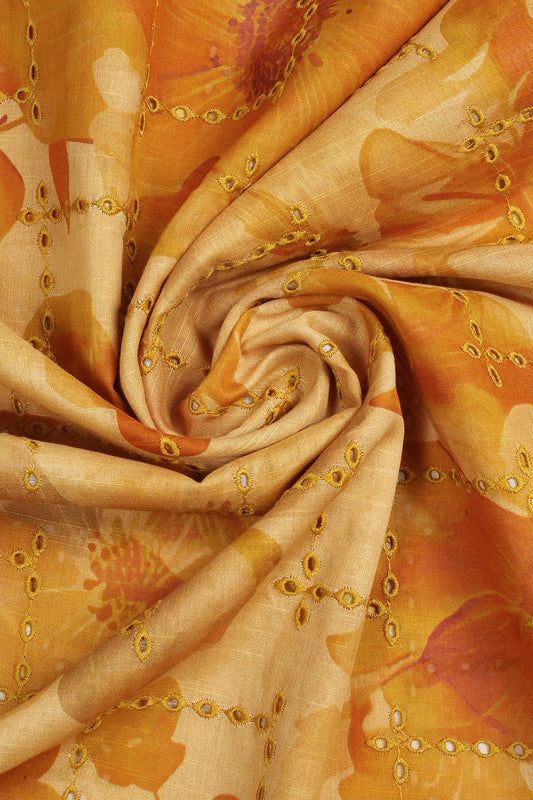 2 Piece - Embroidered Slub Lawn - F4 - D2407