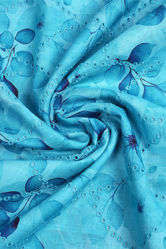 2 Piece - Embroidered Slub Lawn - F4 - D2408