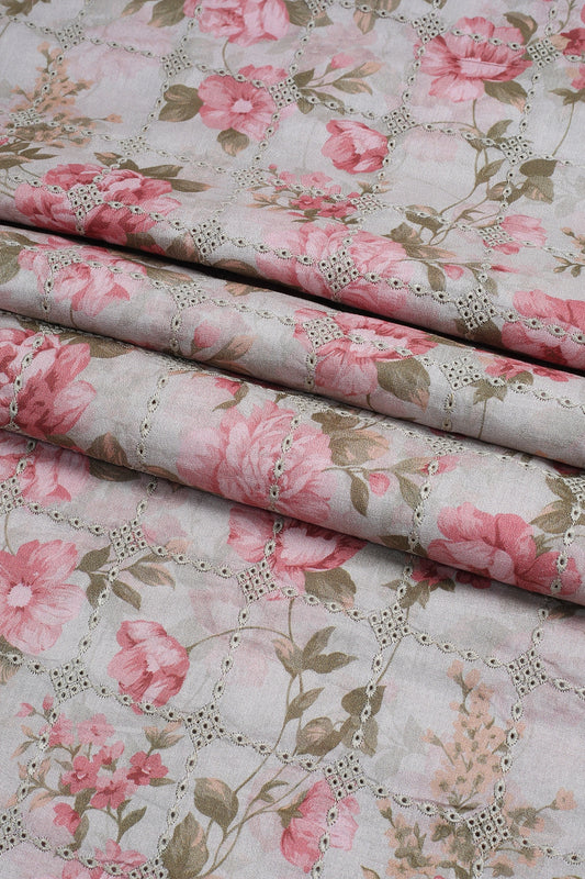 3 Piece - Embroidered Lawn - F24 - D2704