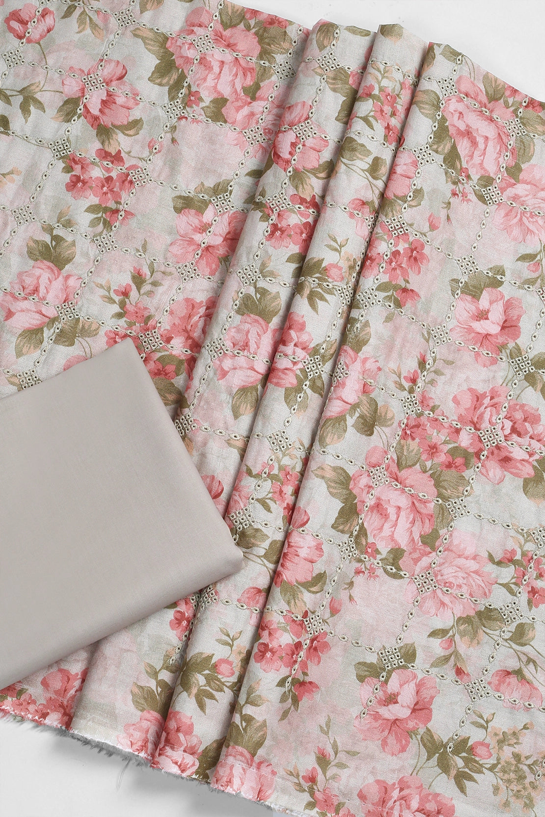 2 Piece - Embroidered Lawn - F35 - D3005