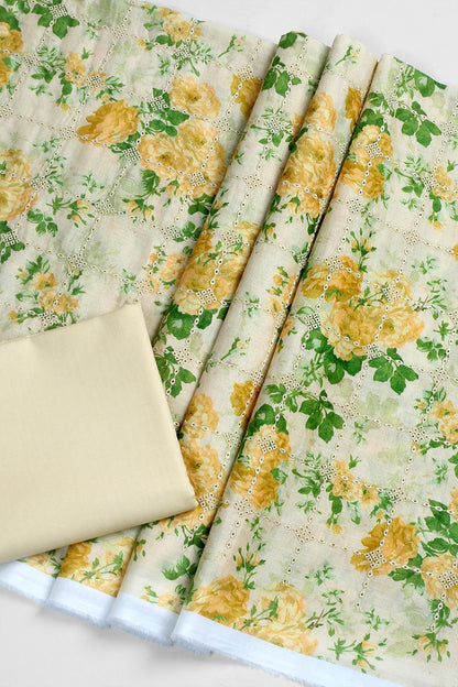 2 Piece - Embroidered Lawn - F35 - D3006