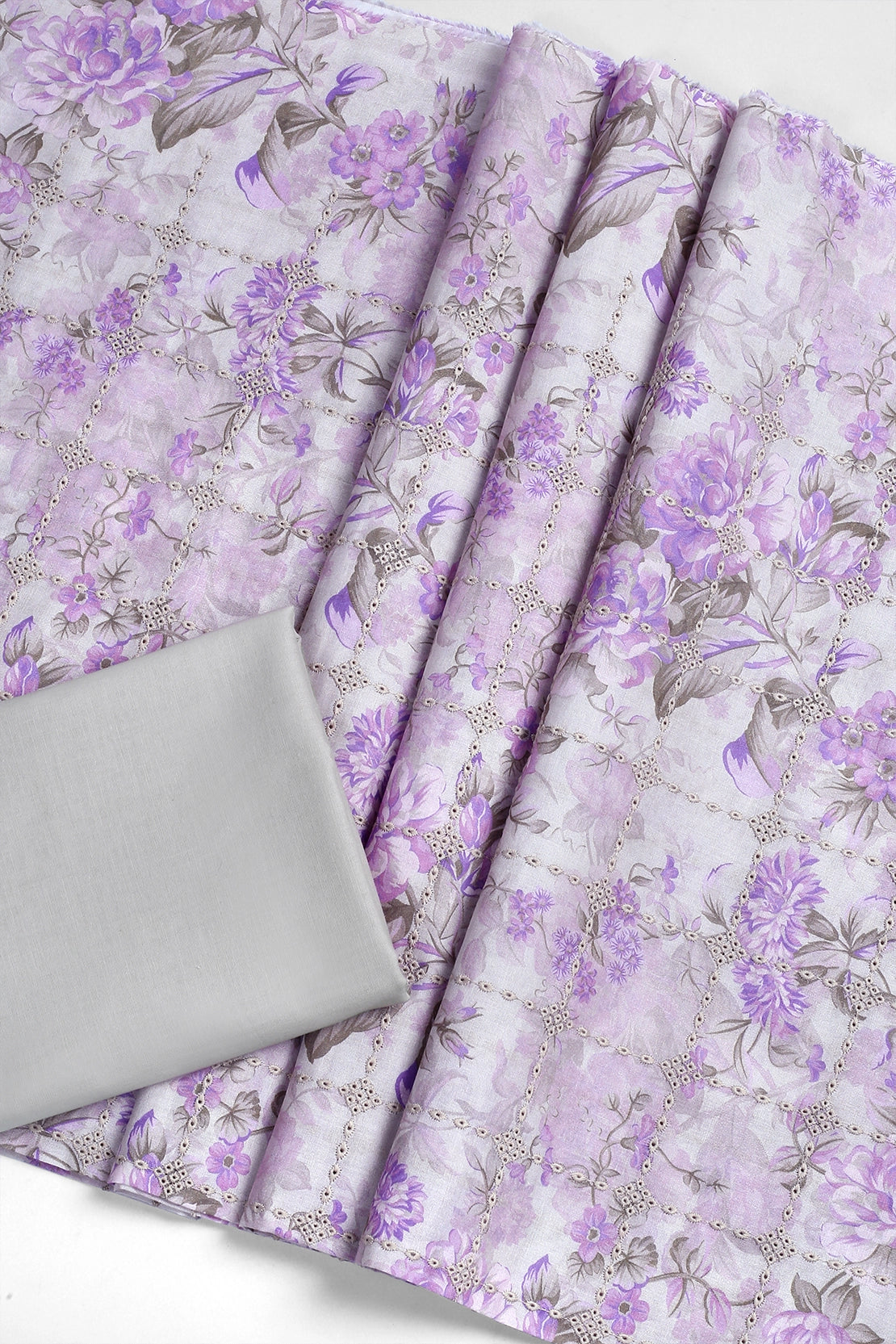 2 Piece - Embroidered Lawn - F35 - D3009