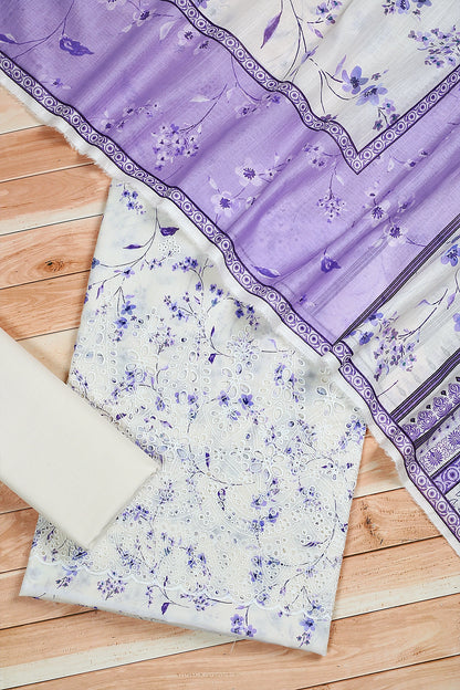 3 Piece - Embroidered Lawn - F60 - D3602