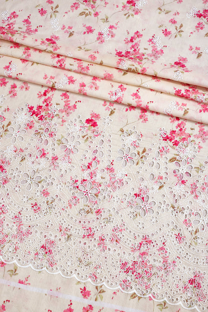 3 Piece - Embroidered Lawn - F60 - D3607