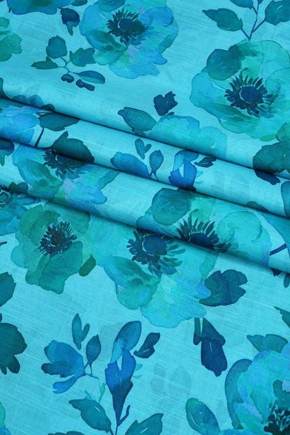 2 Piece - Digitally Printed Slub Lawn - D3910