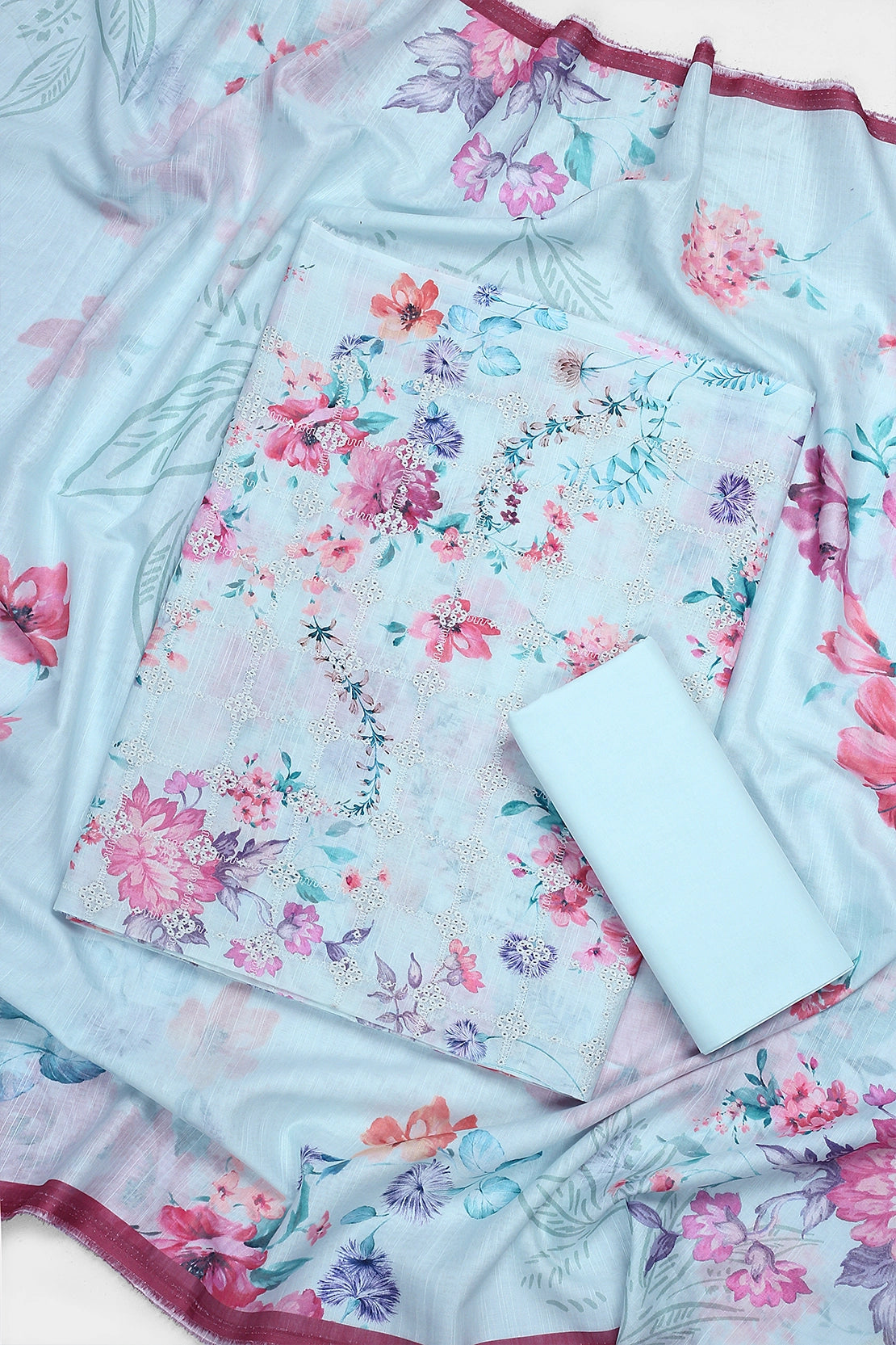 3 Piece - Embroidered Lawn - F63 - D4101