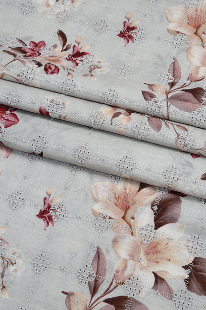 3 Piece - Embroidered Lawn - F63 - D4107