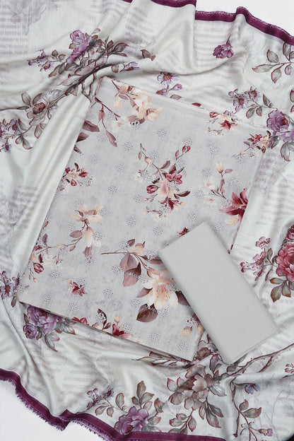 3 Piece - Embroidered Lawn - F63 - D4107