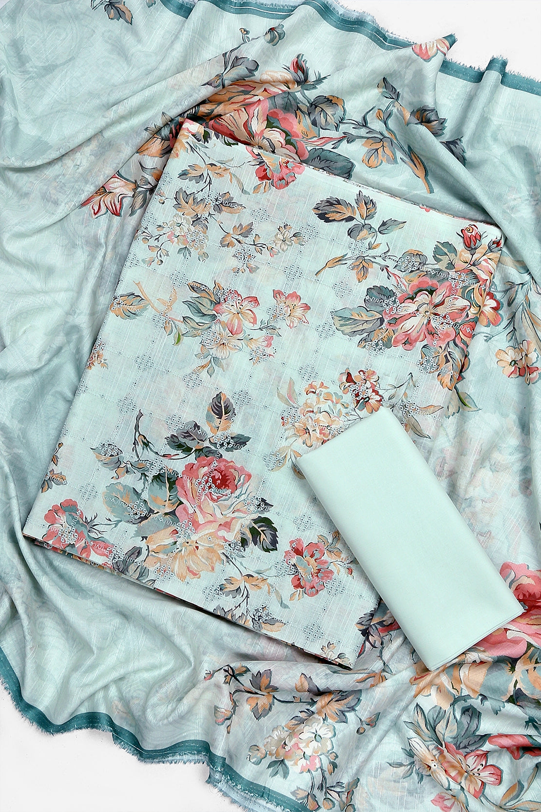 3 Piece - Embroidered Lawn - F63 - D4106