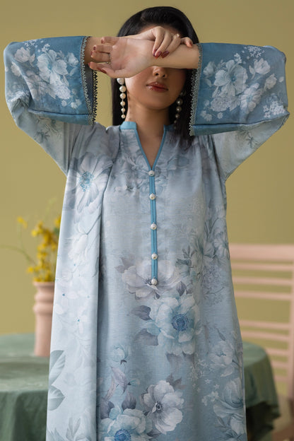 3 Piece - Digitally Printed Silk Karandi - WD801