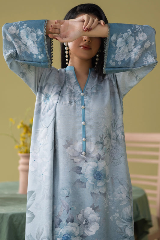 3 Piece - Digitally Printed Silk Karandi - WD801