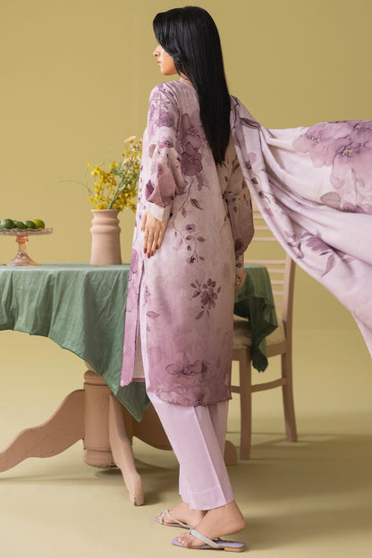 3 Piece - Digitally Printed Silk Karandi - WD802