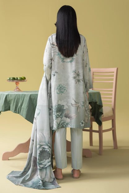 3 Piece - Digitally Printed Silk Karandi - WD803