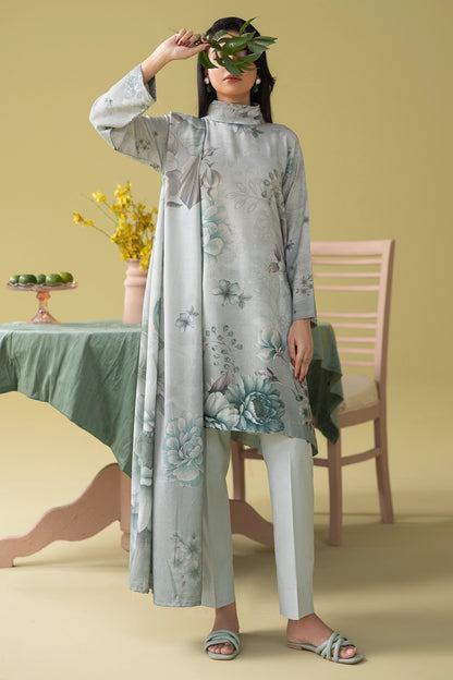 3 Piece - Digitally Printed Silk Karandi - WD803