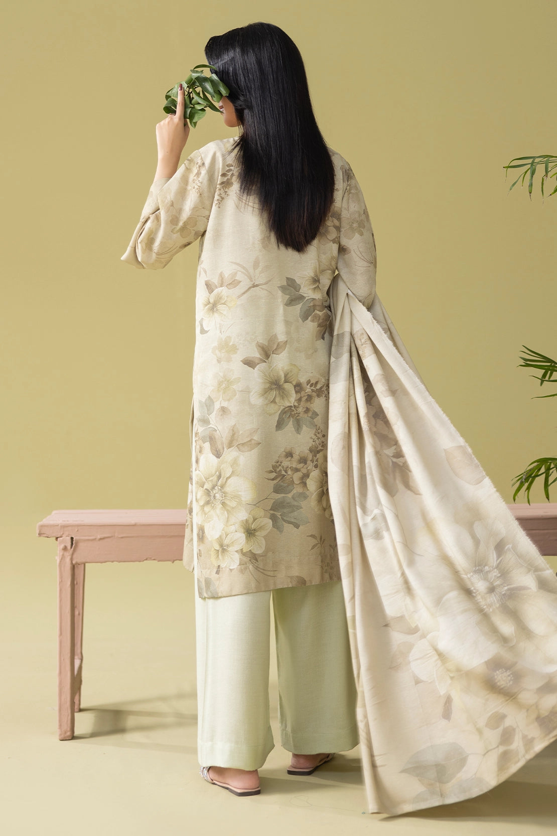 3 Piece - Digitally Printed Silk Karandi - WD804