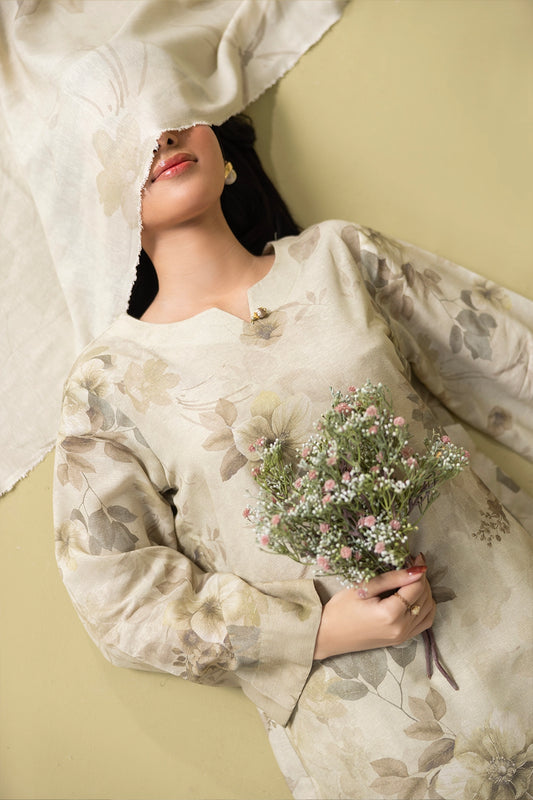3 Piece - Digitally Printed Silk Karandi - WD804