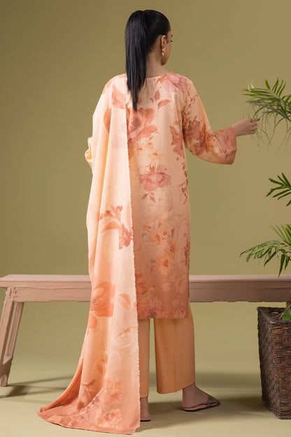 3 Piece - Digitally Printed Silk Karandi - WD807