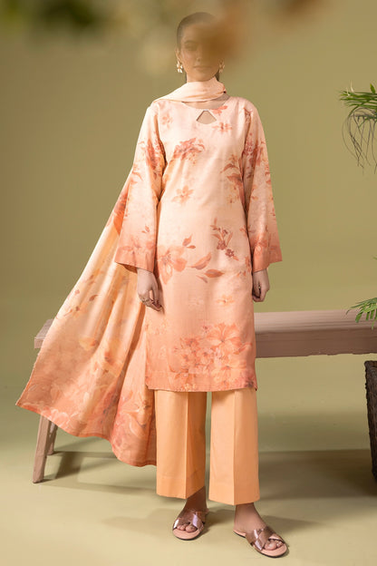 3 Piece - Digitally Printed Silk Karandi - WD807