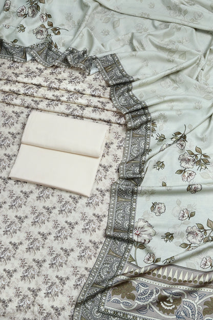 3 Piece - Digitally Printed Dhanak - WD905
