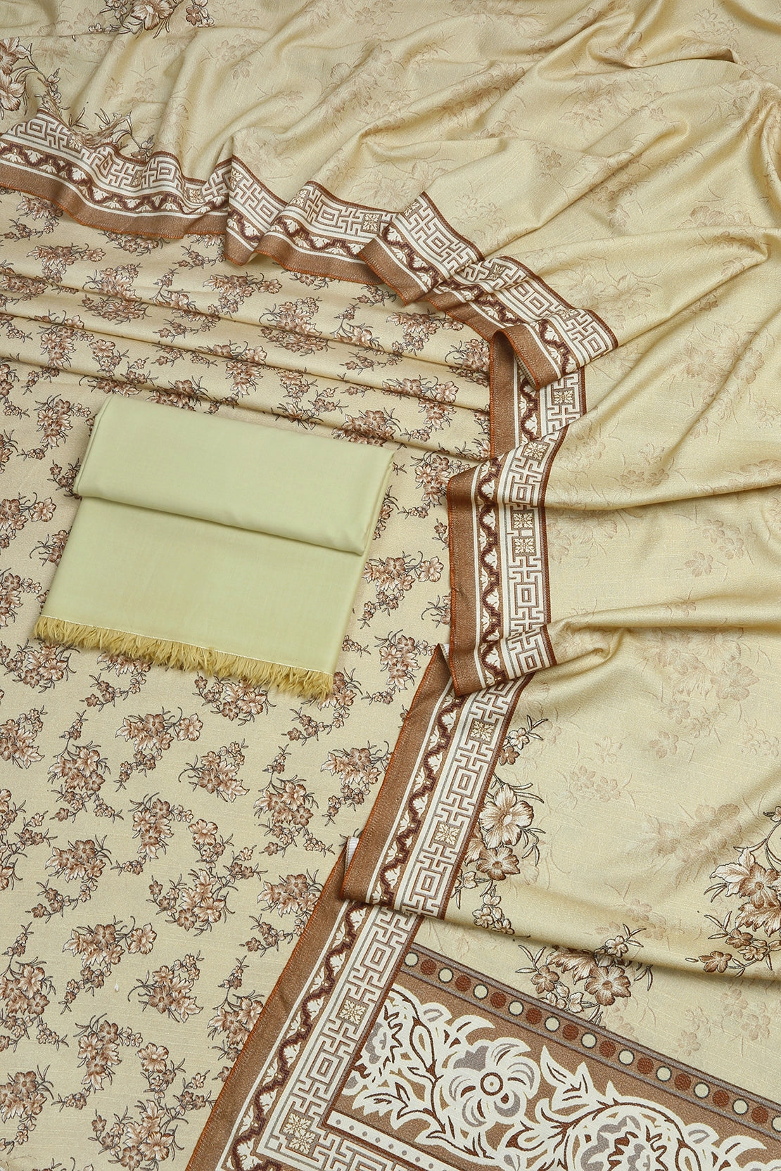 3 Piece - Digitally Printed Dhanak - WD907