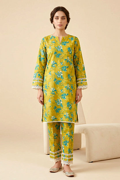 2 Piece - Digitally Printed Doriya Lawn - D4703